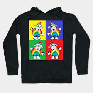 Sheep,Tattoo,rainbow,pop 2 by LowEndGraphics Hoodie